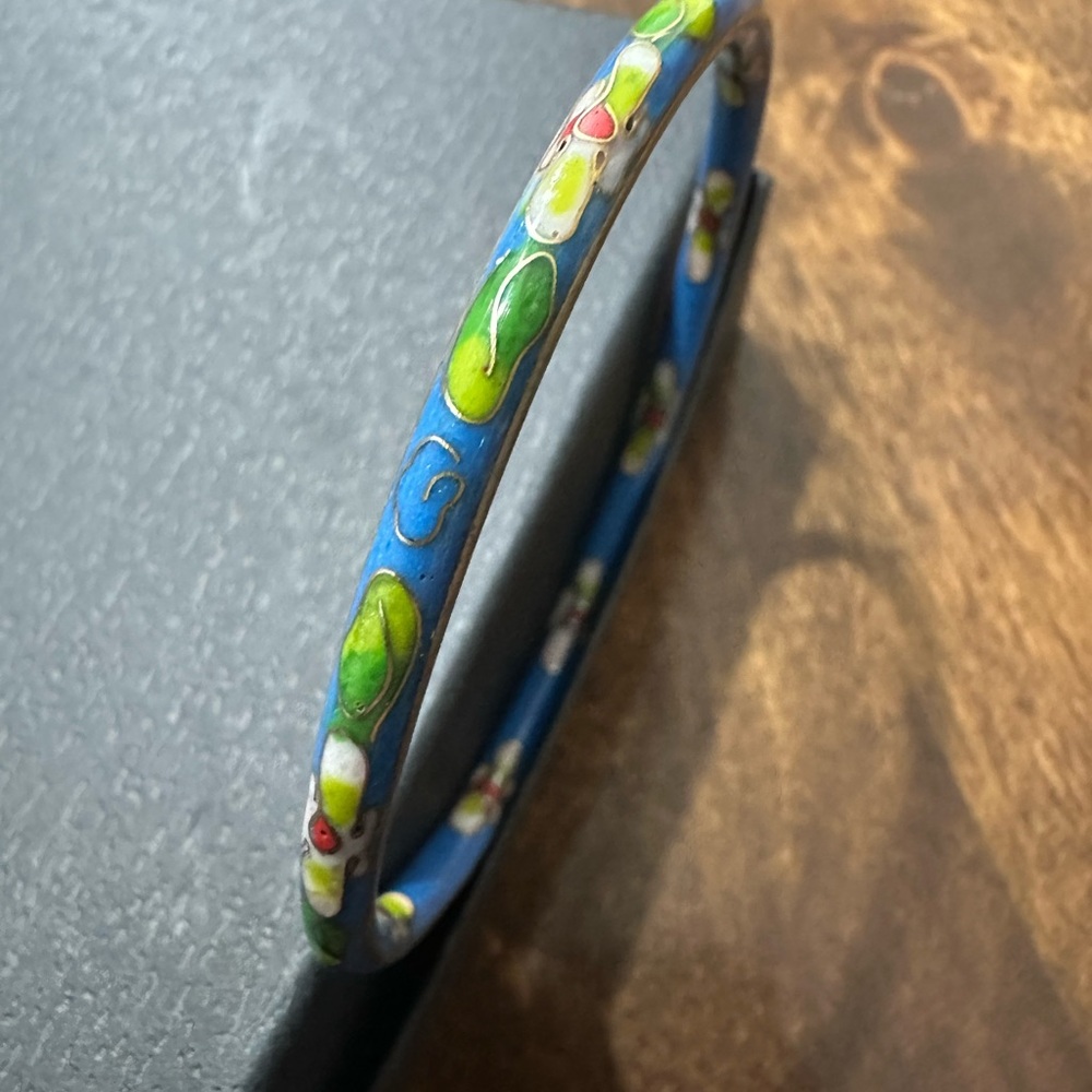 Colorful Enamel Bangle Bracelet Cloisonné